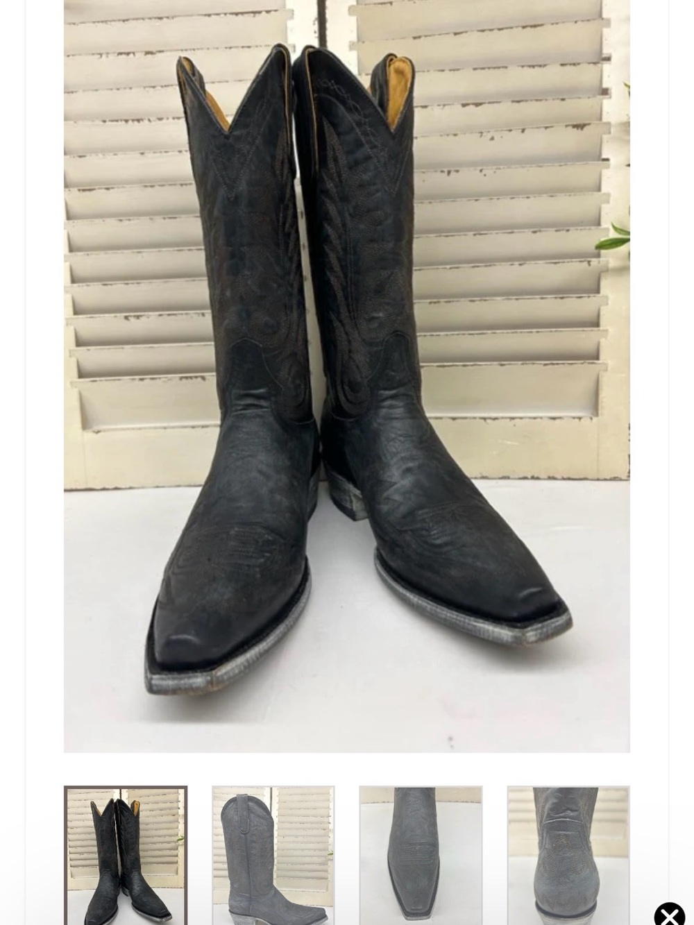 Old Gringo Black Nevada Cowboy Boots – Size 10 (Fits 10.5 Running Shoes)